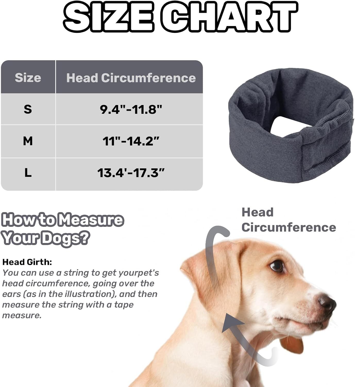 Comfy Dog Ear Muff – Calms Shakes & Loud Sounds