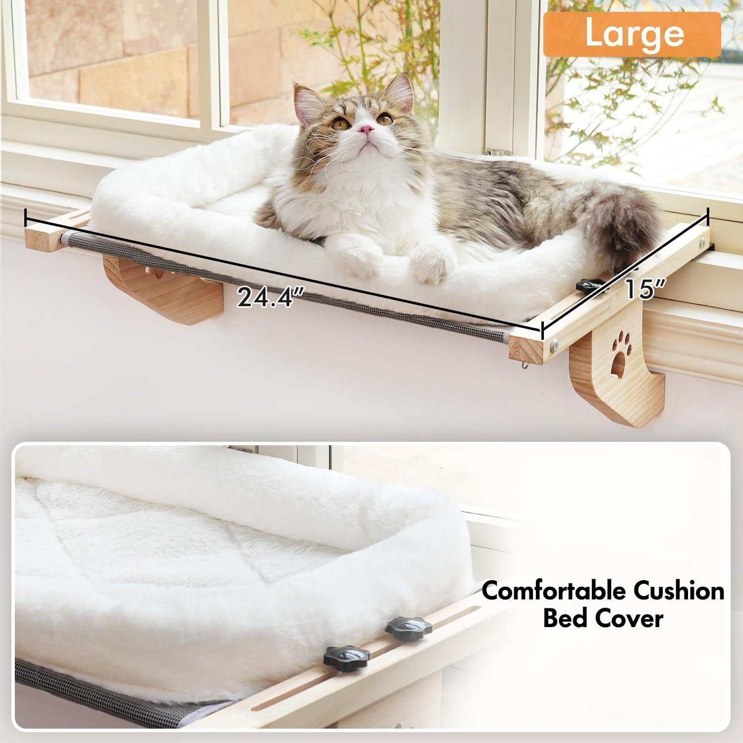 Comfy Cat Nest Hammock – Window-Mounted Sun Bed